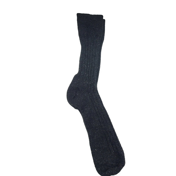 Garnet Hill 81% Cashmere Dark Charcoal Socks Mens Ribbed L Slightly Imperfect - Picture 3 of 4